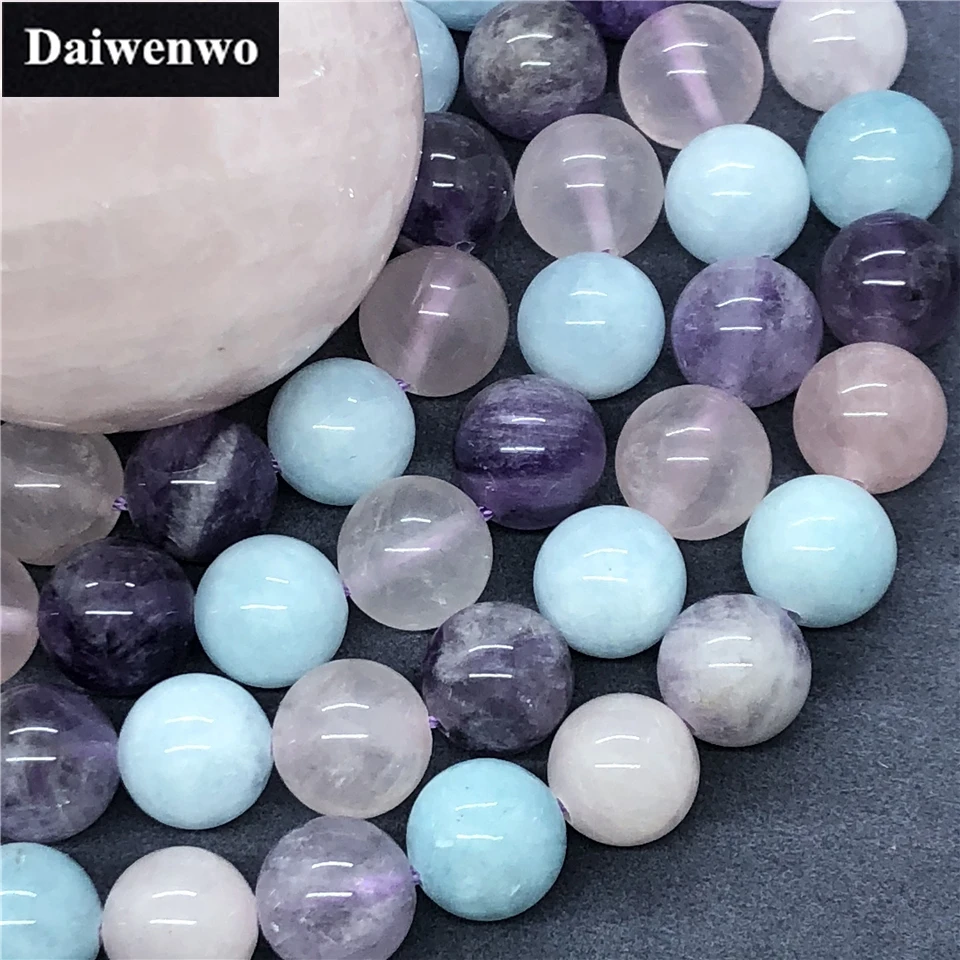 South Africa Dreamy Lavender Crystal Quartz Beads Stone Round 6-12mm DIY Jewelry