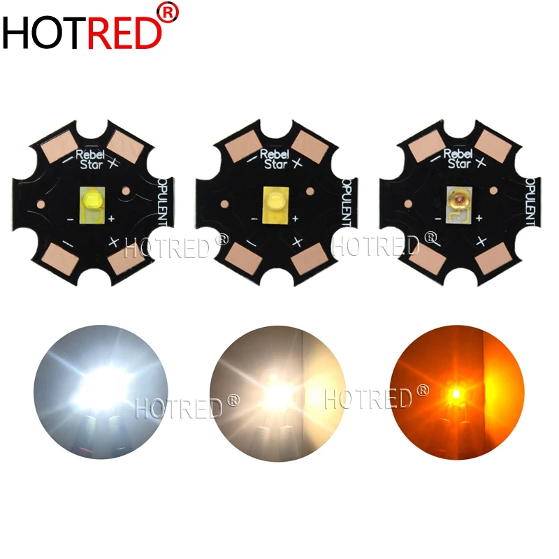 10 sztuk LUXEON Rebel ES 3W led o wysokiej dioda led dużej mocy emiter światła układu diody biały ciepły biały żółty 3.2-3.4V 700mA 20mm PCB