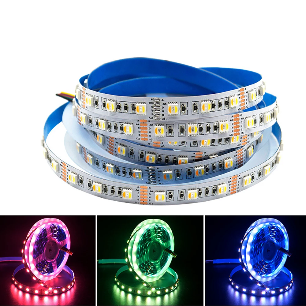 RGBCCT LED Strip 12V 24V 5in1 RGB+CCT led strip RGB Color Temperature adjustable string RGB CCT 12V/24V led tape