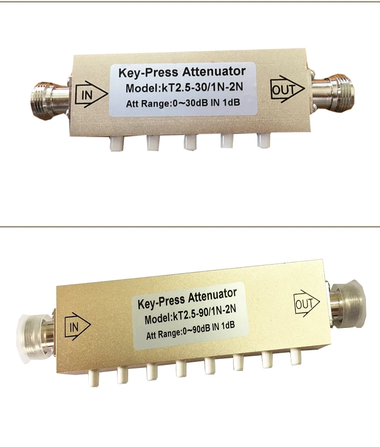 

N Type /SMA Button Adjustable Attenuator 0-90DBN Double Busbar RF Attenuator Signal Power Attenuator
