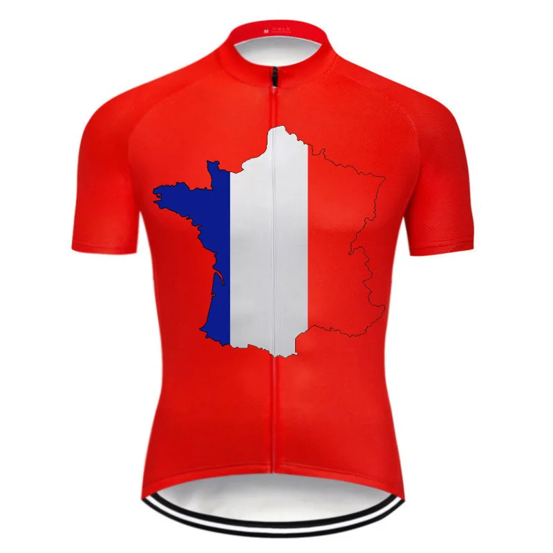 Jersey de ciclismo curto ao ar livre para homens, jaqueta de bicicleta, roupas esportivas, roupas de bicicleta, Pro motocicleta, camisa de montanha, França