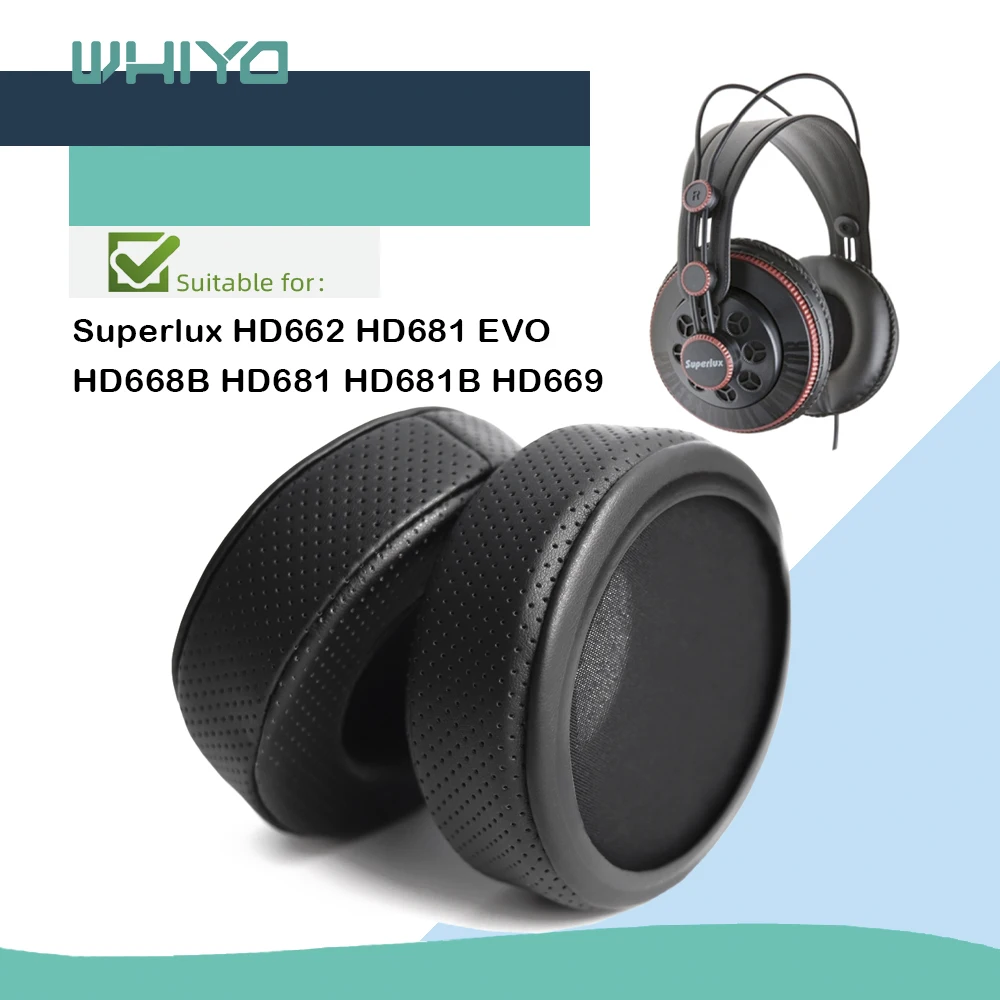 

Whiyo Replacement Ear Pads for Superlux HD662 HD681 EVO HD668B HD681 HD681B HD669 Headphones Cushion Sleeve Velvet Earmuffes