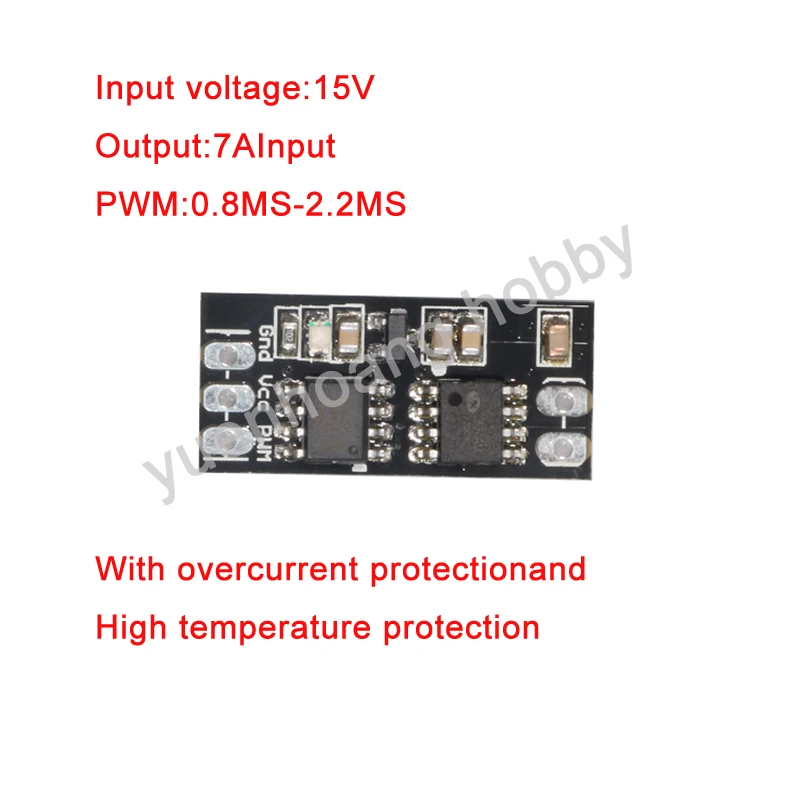 Mini cepillo ESC de 5 piezas, controlador electrónico de velocidad de Motor DC de doble vía 1S-3S, módulo de accionamiento de Motor, placa PCB DIY