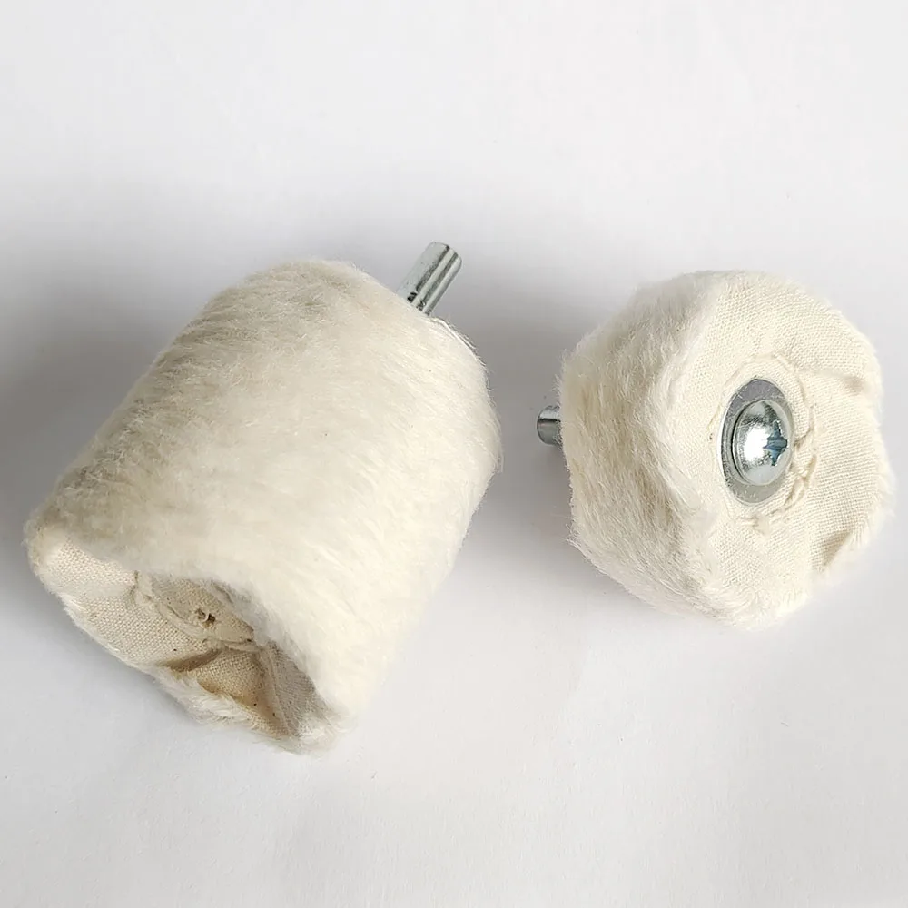Hiqalty 1pc 2''/3''/4'' 면 연마 버핑 휠 흰색 플란넬 콘/기둥/버섯/드릴용 T자형 그라인딩 헤드