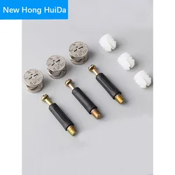 Furniture  Screw Three-In-One Eccentric Wheel Nut ConnectorBolt clothes cabine  desk link fixer M6 Length 32 35 40mm