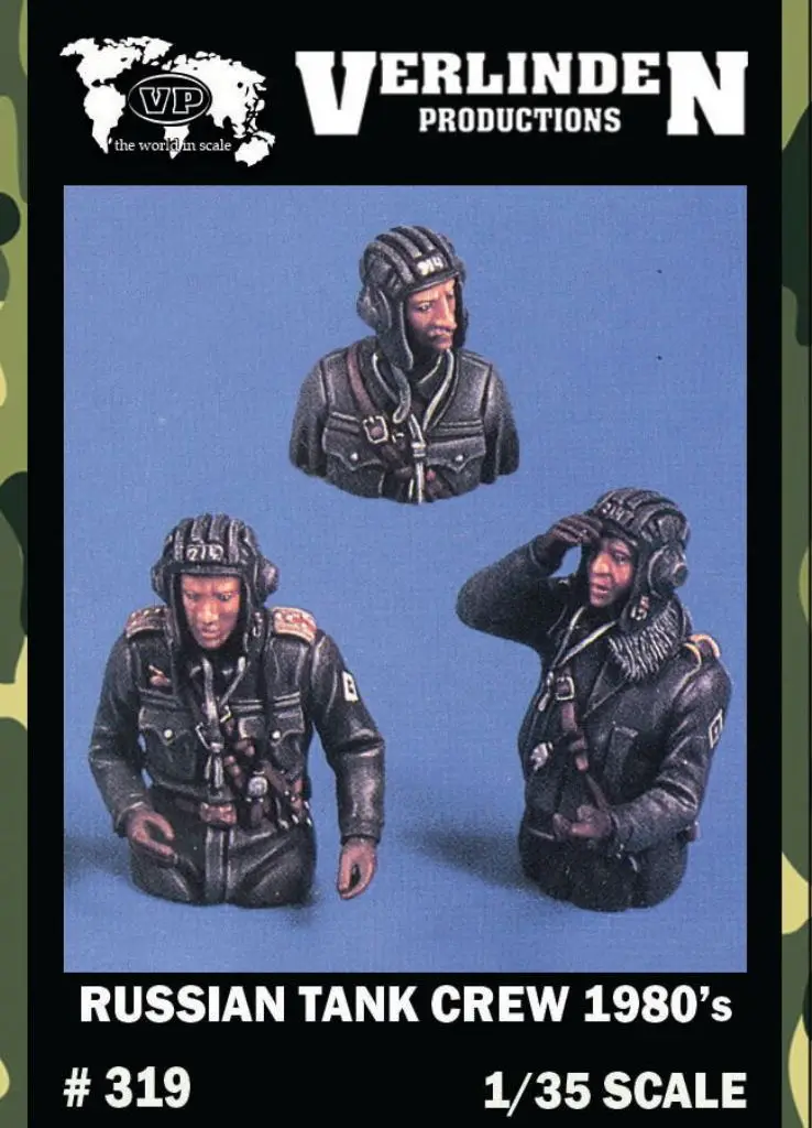 

1/35 Russian Tank Crew 1980's (3 Resin Figures/Set) VERLINDEN #319 Unassembled Uncolored