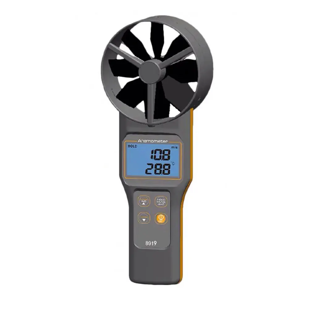 AZ8919 anemometer measures wind speed, volume, carbon dioxide, temperature, humidity, dew point and wet bulb temperature