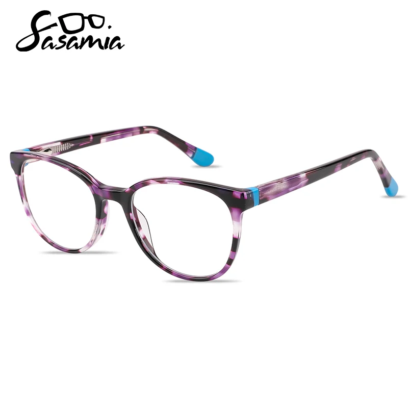 SASAMIA Anti-blue Girl Glasses Frame Optical Myopia/Hyperopia Women Eyeglasses Oval Ladies Acetate Spectacles Frames WD2003