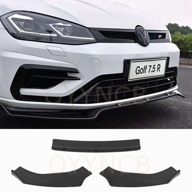 FOR GOLF 7.5 MK7 / 7.5 RLINE/GTi/R spoiler bumper diffuser front lip body kit ABS material 3-stage for Volkswagen