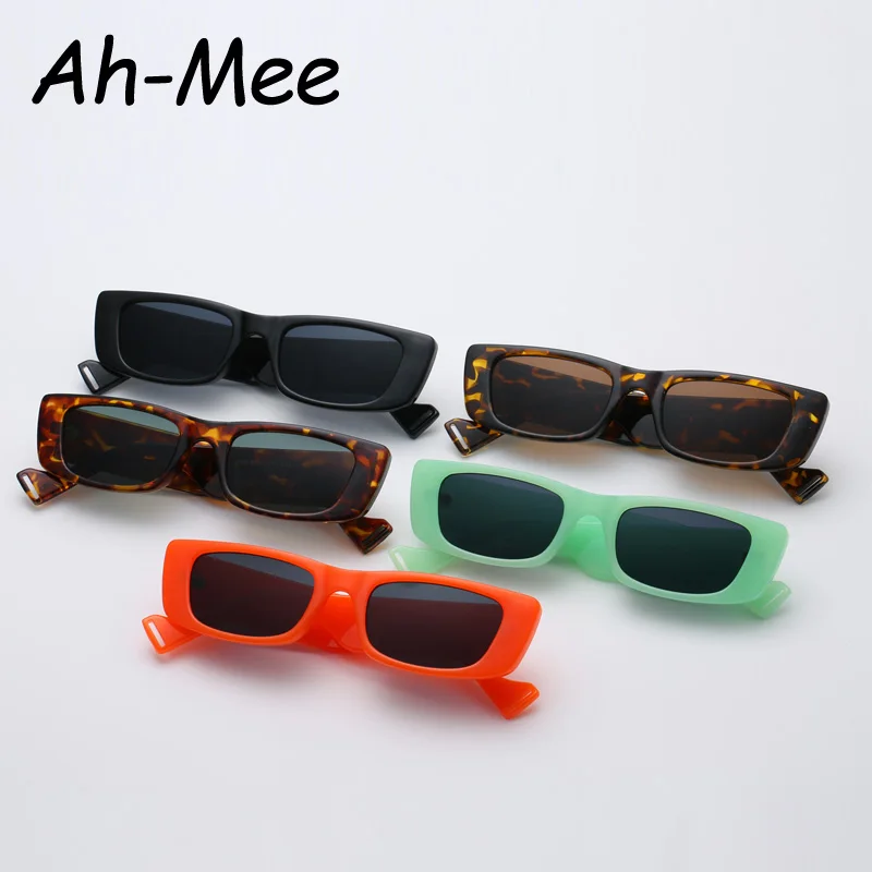 Square Women\'s Sunglasses Small Brand Travel Rectangle Sun Glasses Men Vintage Orange Tinted Retro Eyewear gafas de sol