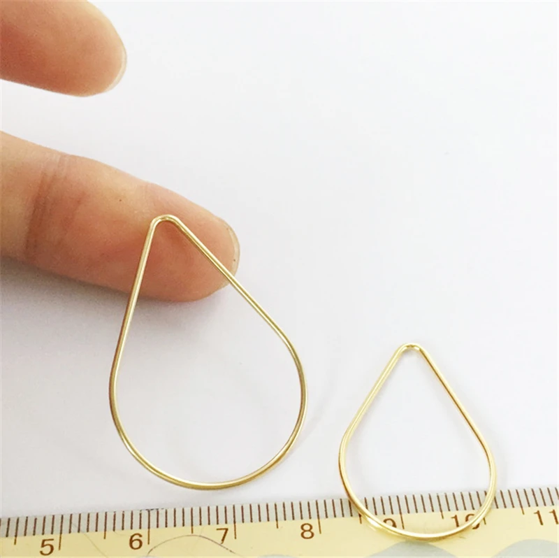 14K Gold Filled Teardrop Charm Gold Pendant For Bracelet Necklace Earring DIY Jewelry Findings Jewelry Making Accessories