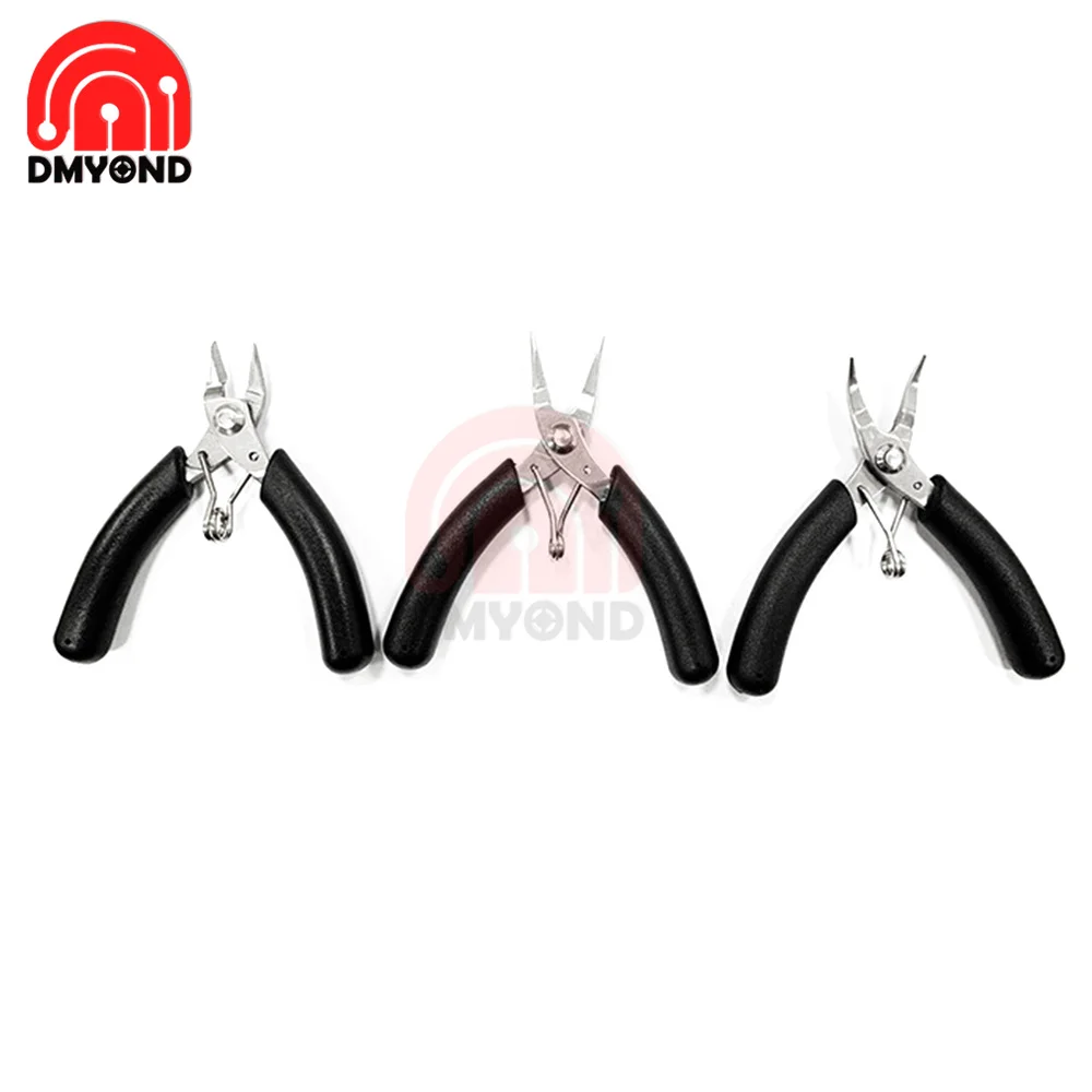 4 Inch Mini Pliers Diagonal Pliers Bent Needle Nipper Nose Pliers Cable Snips Electrical Cutting Pliers Repair DIY Hand Tools