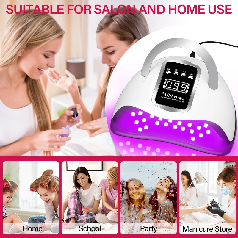 ใหม่ที่มีประสิทธิภาพ66LEDs UV LED เล็บเล็บสำหรับเล็บอะคริลิคเจลสูงความจุ Smart Sensor Manicure เครื่องเล็บเครื่องมือ