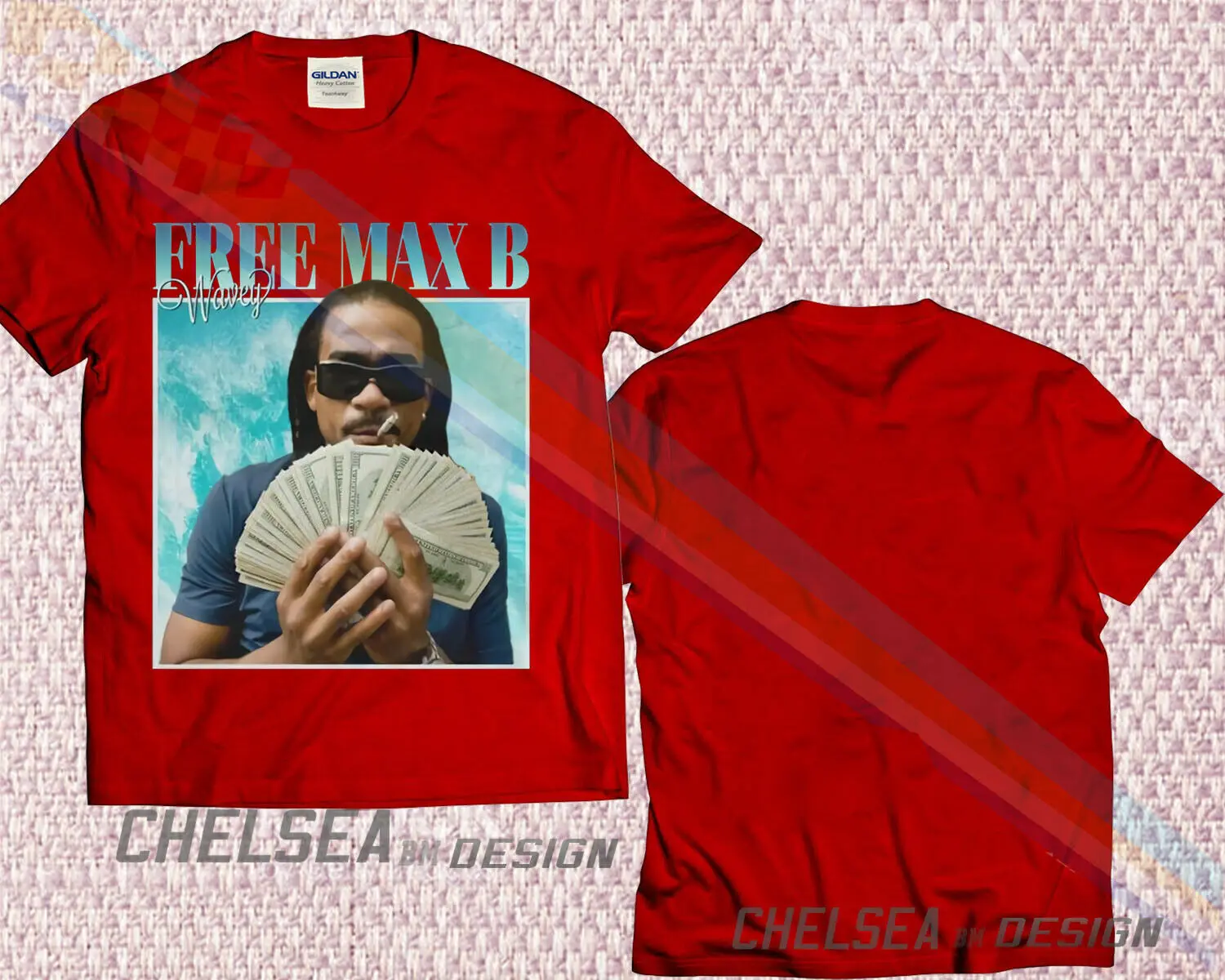 Inspired By Free Max B Wavey T-Shirt Merch Tour Limited Vintage Rare 2019 Unisex Tee image 3