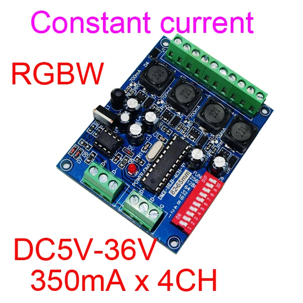 

LED DMX512 Constant Current Driver, 4 Channel RGBW Constant Current Control Board, 350MA