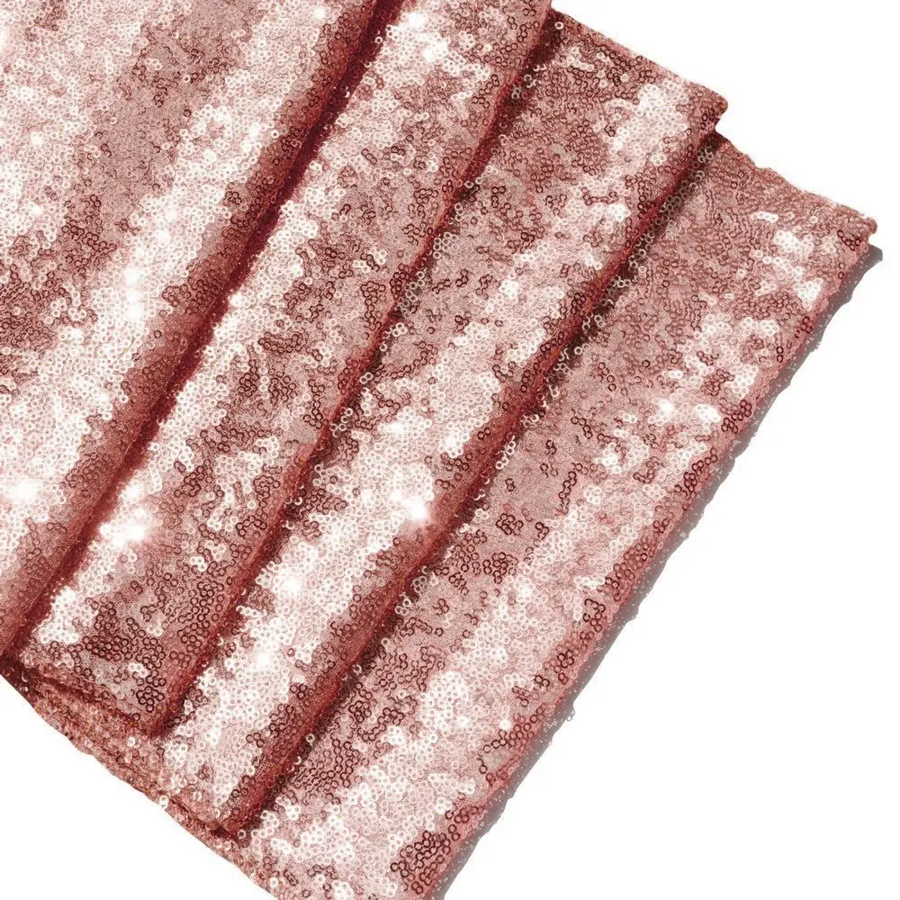 2 Packs 12By 108inch Sequin Table Runners Rose Gold Glitter Event Party Supplies Decorations For Wedding Birthday Baby Shower