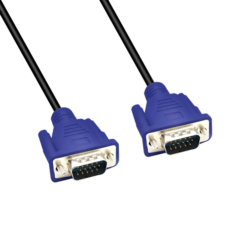 Cabo vga para vga, cabo macho para macho, conector vga para pc tv, adaptador, conversor para monitor de computador, 1 peça