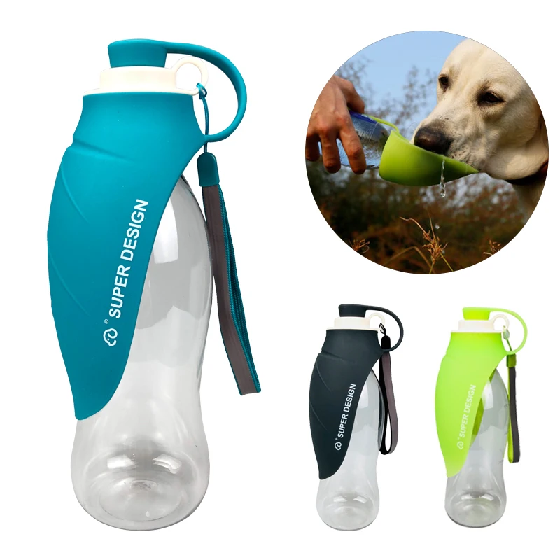 

580ml Sport Portable Pet Dog Water Bottle Silicone Travel Dog Bowl For Puppy Cat Drinking Outdoor Pet Water Dispenser Feeder