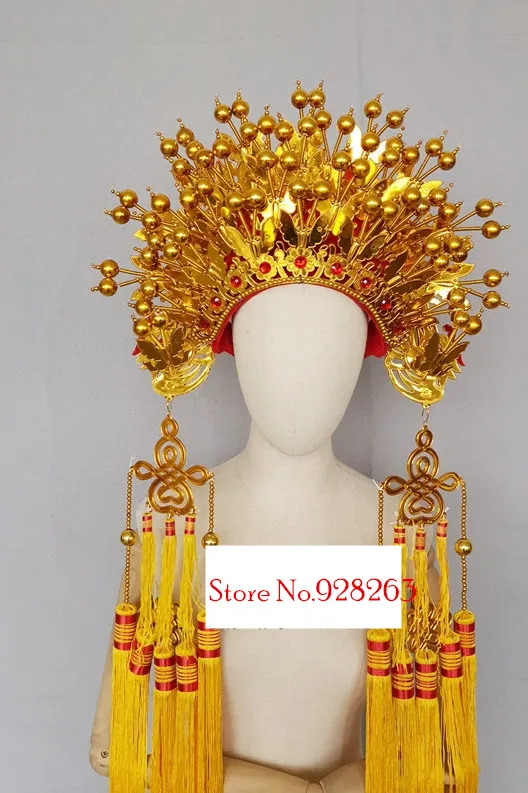 Vintage Phoenix Coronet Wedding Bride Headwear China Opera Hats Opera Favorite Things New Year Funny Festival Hat For Adults