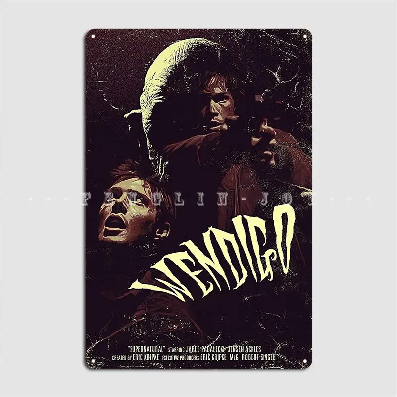 Supernatural Wendigo Metal Sign Cinema Garage Club Bar Printing Plaques Tin Sign Poster