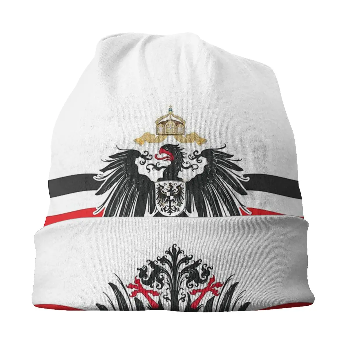 Bandiera dell\'impero tedesco Imperial Eagle Skullies berretti germania cappello Cool Street berretti Unisex cappello lavorato a maglia con cofano a