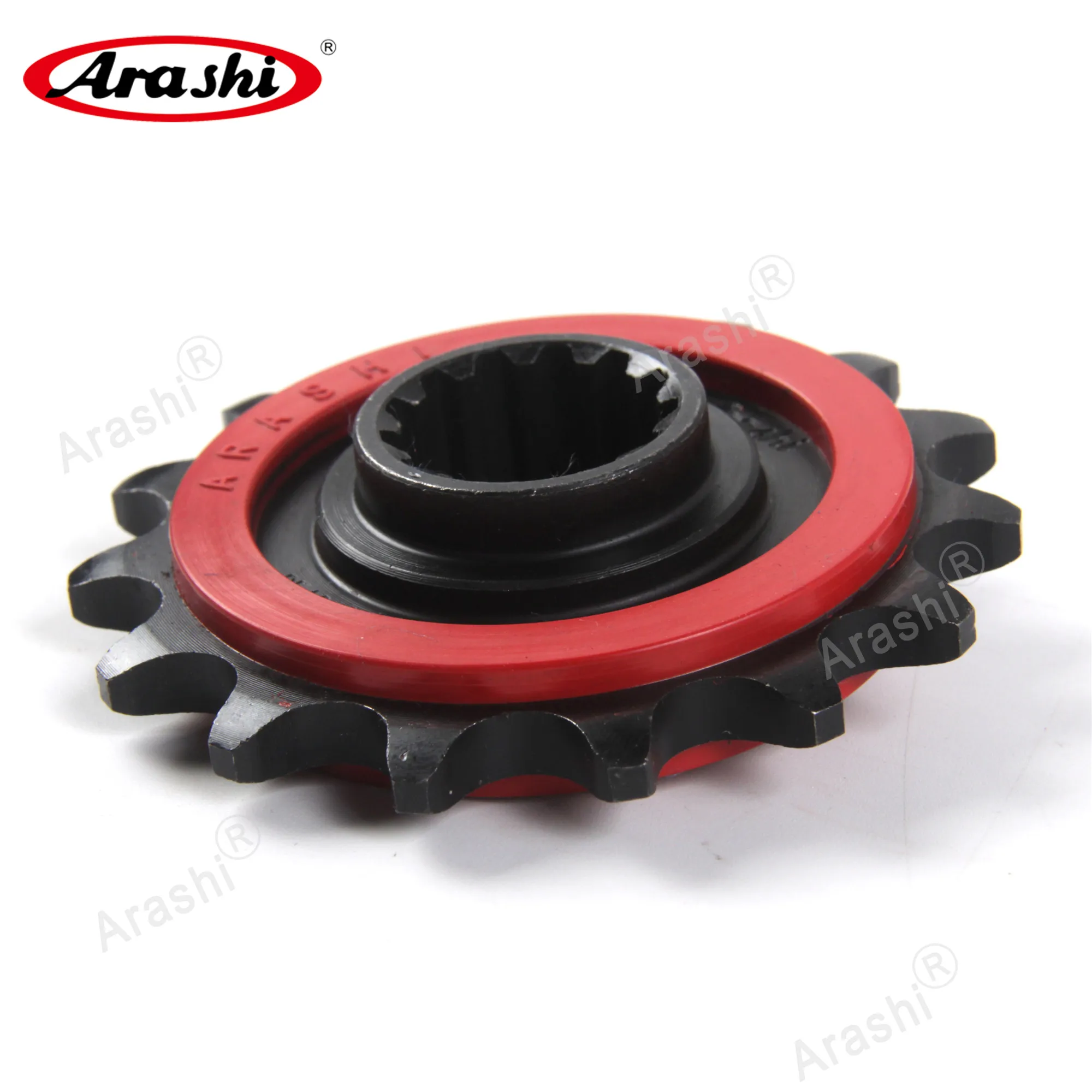 Arashi 15T 520 Rubber Cushioned Steel Front Sprocket For KAWASAKI Z800 / ZR800 / Z800E 2013 2014 2015 2016 Chain Sprockets Z 800