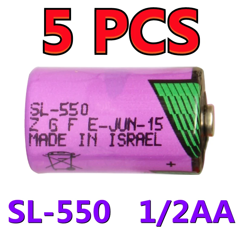 (NEW DATE) 5PCS Original NEW Battery SL-550 1/2AA 3.6V PLC Batteries (Customizable Plug)