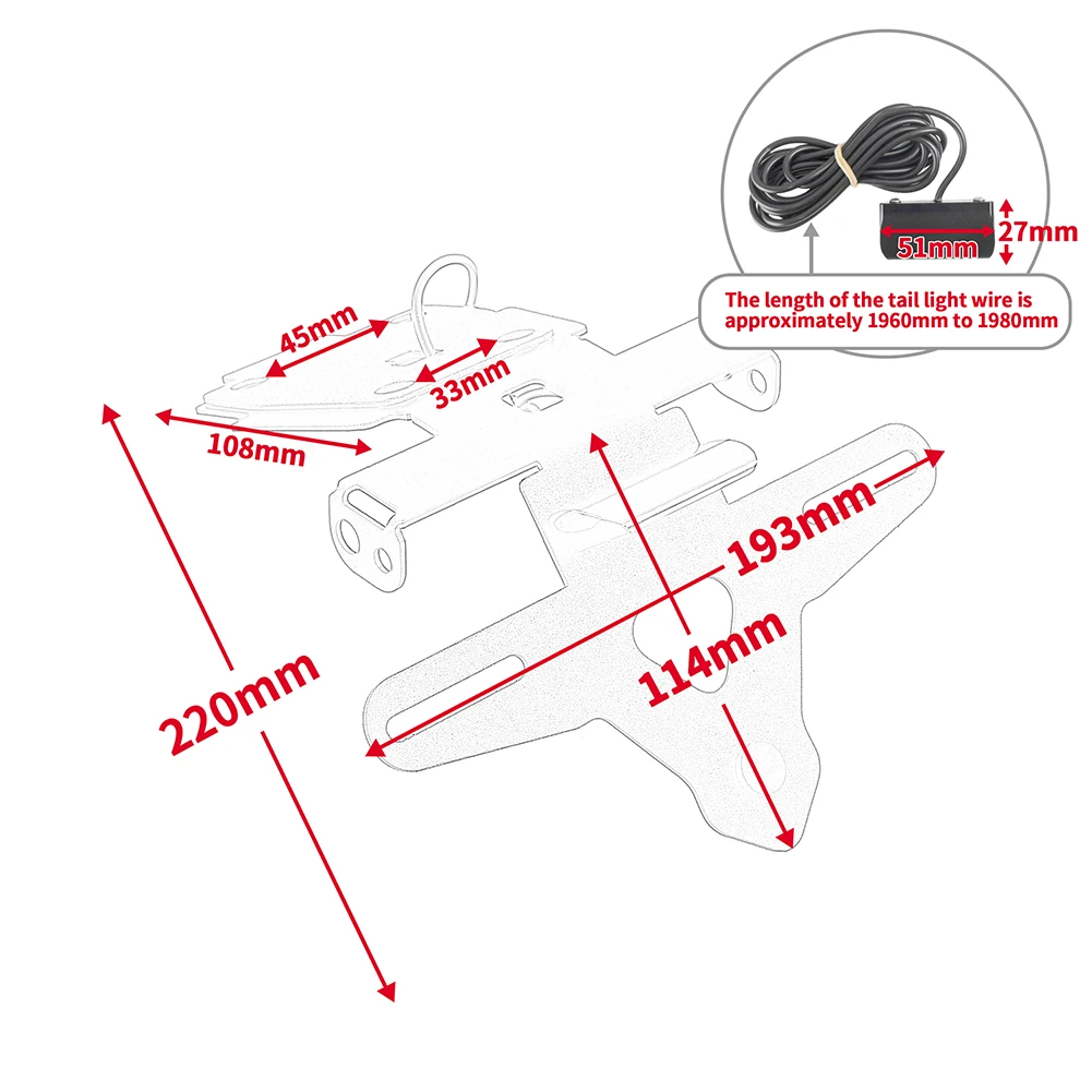 Motorcycle Fender Eliminator Rear License Plate Bracket Holder For Suzuki GSX-S1000 GSX-S1000F GSX-S750 GSXS 750 2015-2022 2021