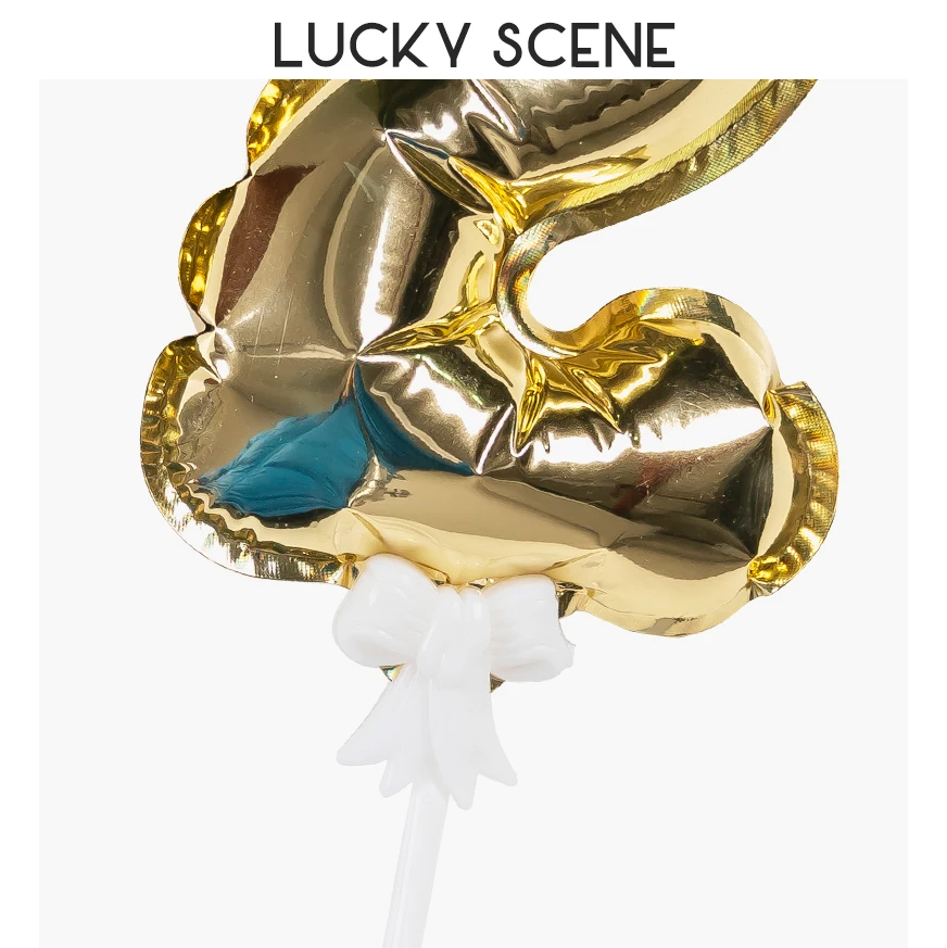 14cm Birthday Mini Number Balloon with Aluminum Coating  Party Accessories Gold Silver S00588
