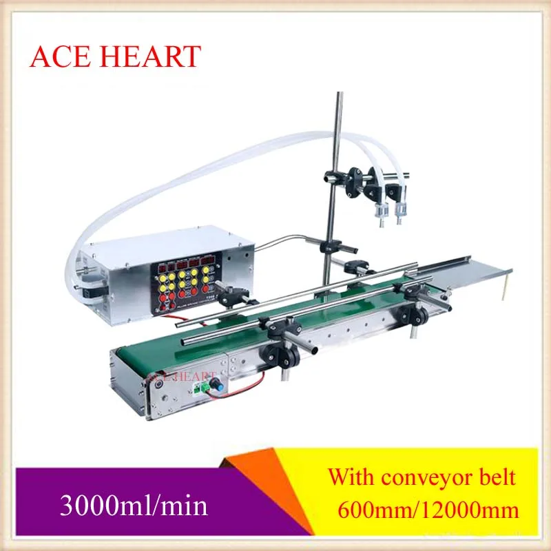 Automatic Conveyor Belt Assembly Line Double-Head Liquid Filling Machine Intelligent Induction Quantitative High-Precision