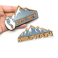 Car Styling 3D Aluminum 4X4 Mountain 27S 68W Emblem Badge stickers For Truck Decal SUV JEEP Pickup DMAX Navara Accessories