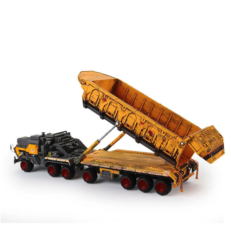 1/50 Scale Alloy Stray Earth Carrier Vehicle Diecast Buoy Transporter Vehicle Toy Simulation Static Model Child Toys Collection