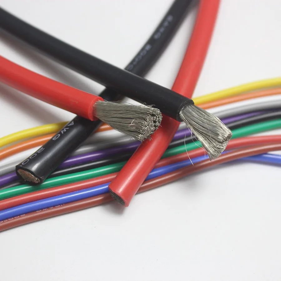 Heat-resistant silicone wire 13 14 15 16 17 18 20 22 24 26 28 30 AWG high temperature 200 ° cold-resistant -60 °