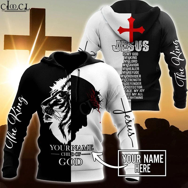 CLOOCL Christian Jesus Catholic DIY Customize Name Hoodie 3D Print Men Women Autumn Hot Sale Jogging Harajuku Casual Streetwear