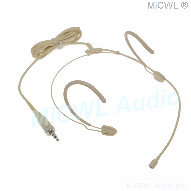 

Beige Headset Omnidirectional Condenser Microphone for Sennheiser HSP4 earset Head wear G2 G3 G4 Wireless Mic System