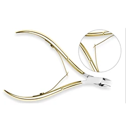 Professional Golden Cuticle Scissor Fingernail Cuticle Nipper Trimming Stainless Steel Nail Clipper Cutter Plier Manicure Tools