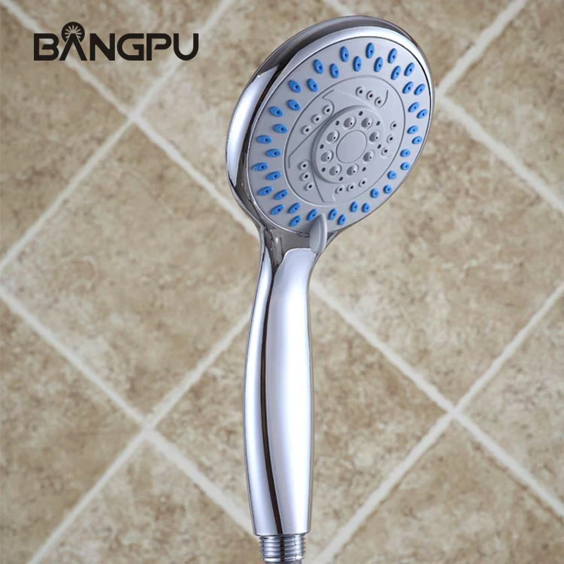 BANGPU High Pressure Handheld Shower  ABS Plastic Spa Shower Head Multi Function Hand Shower Water Saving Shower Head (Chrome)