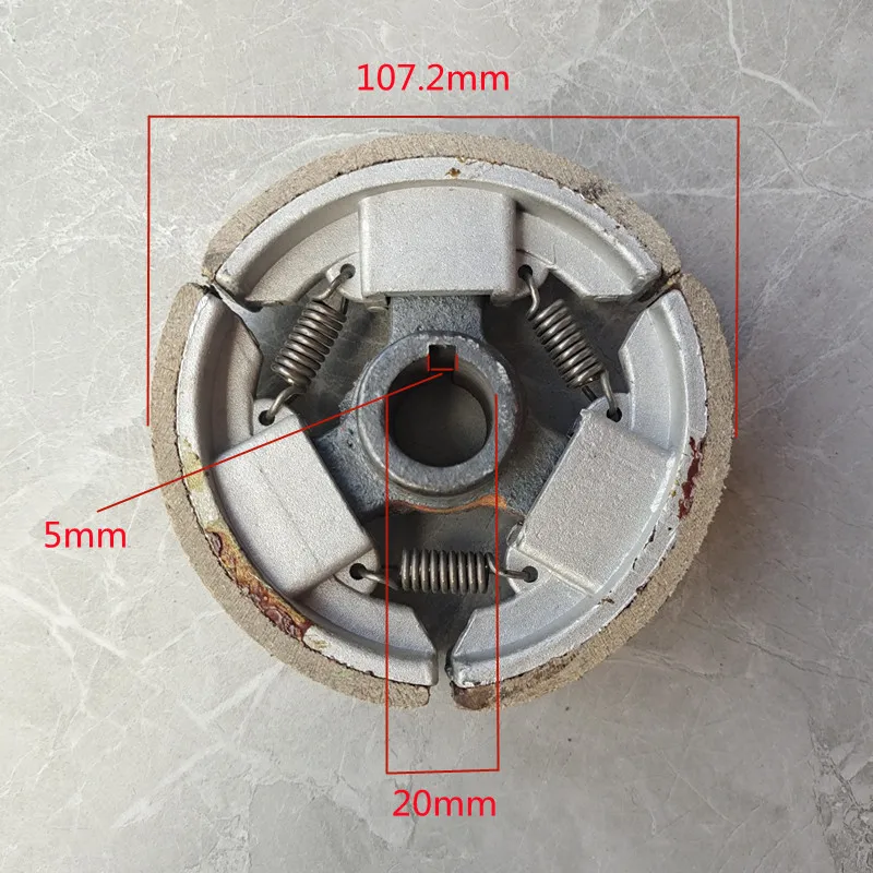 1 Pc 168F/170F/GX160/GX200 20mm Flat key clutch for gas engine / Air-cooled diesel engine And more models