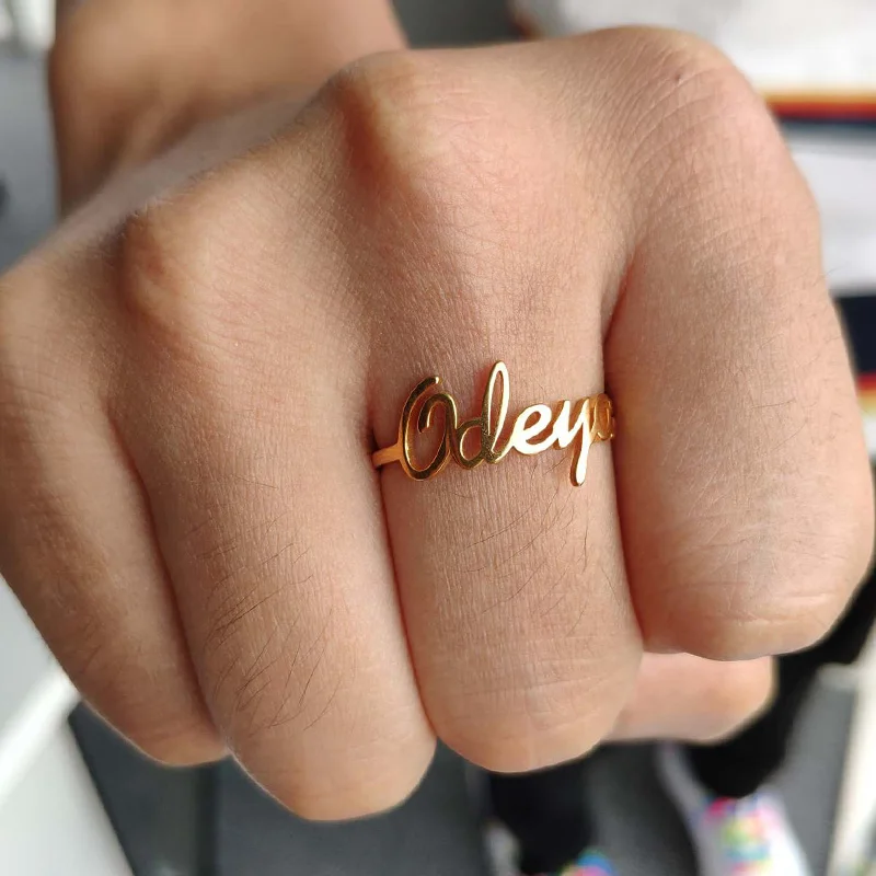 Custom Ring With Name Stainless Steel Personalized Rings for Women Men 2022 Trend Fashion Couple Jewelry Anillos Mujer Bff