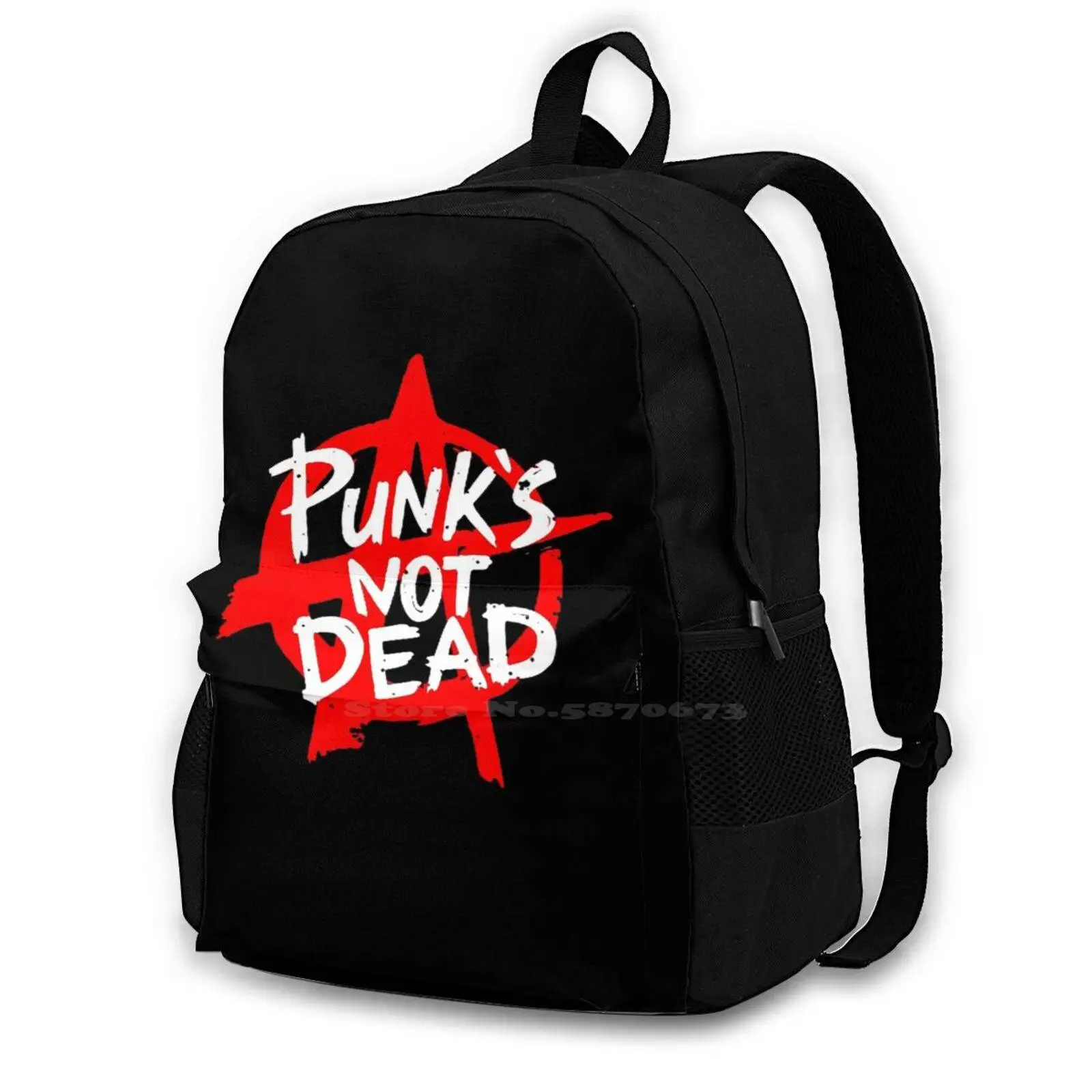 Punk Punk Black Punk Mochila para homens e mulheres, Girls Teenage Bag