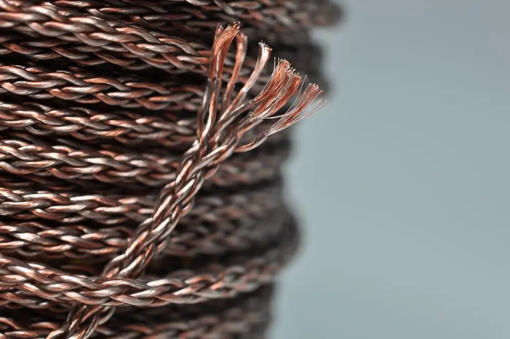 8-Core Braided Semi-finished DIY Headphone Upgrade Wire Copper-Silver Hybrid 6N OCC - Image 3