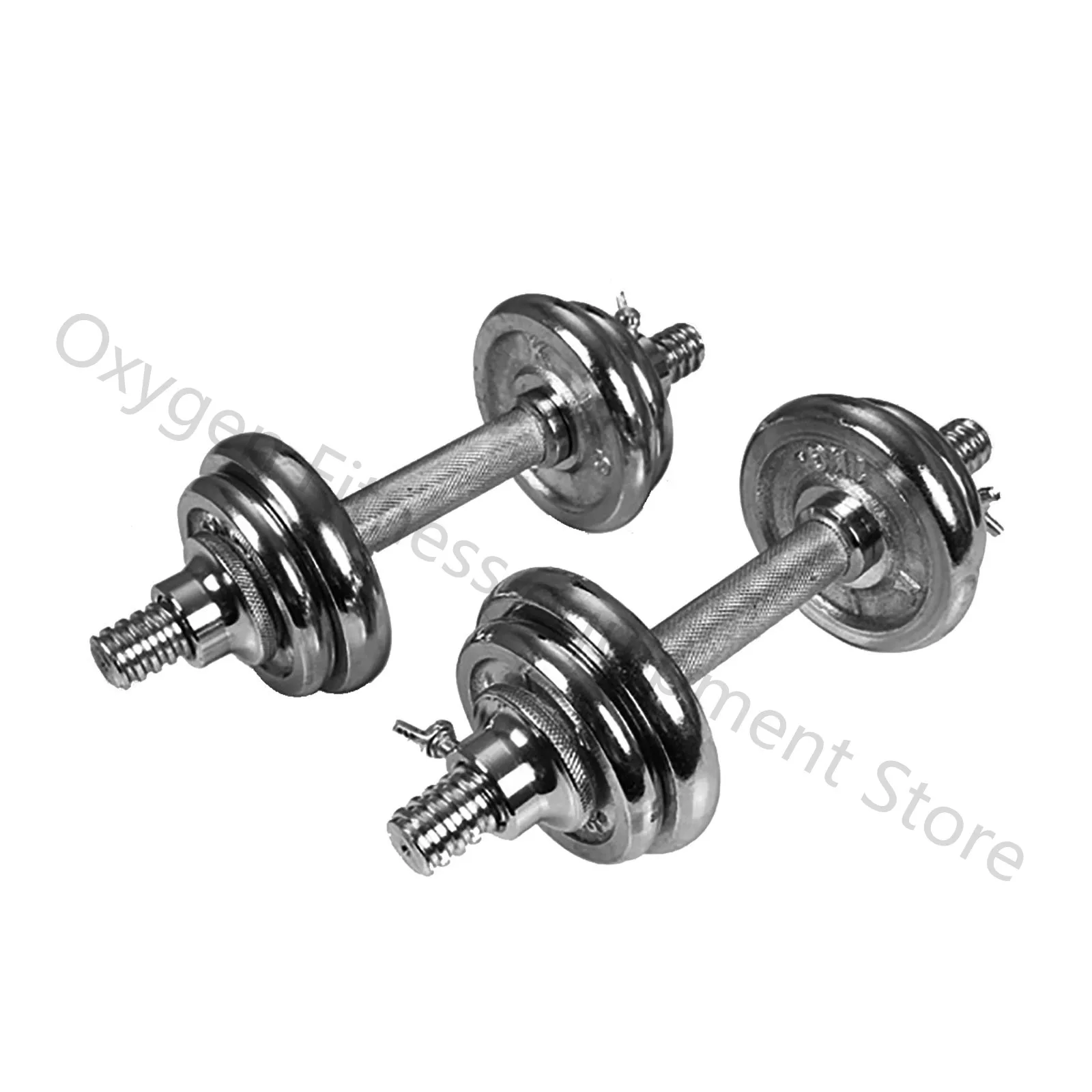 25mm Threaded Dumbbell Bar with Locking Clamps - Adjustable Weight Handle for Home Gym Training