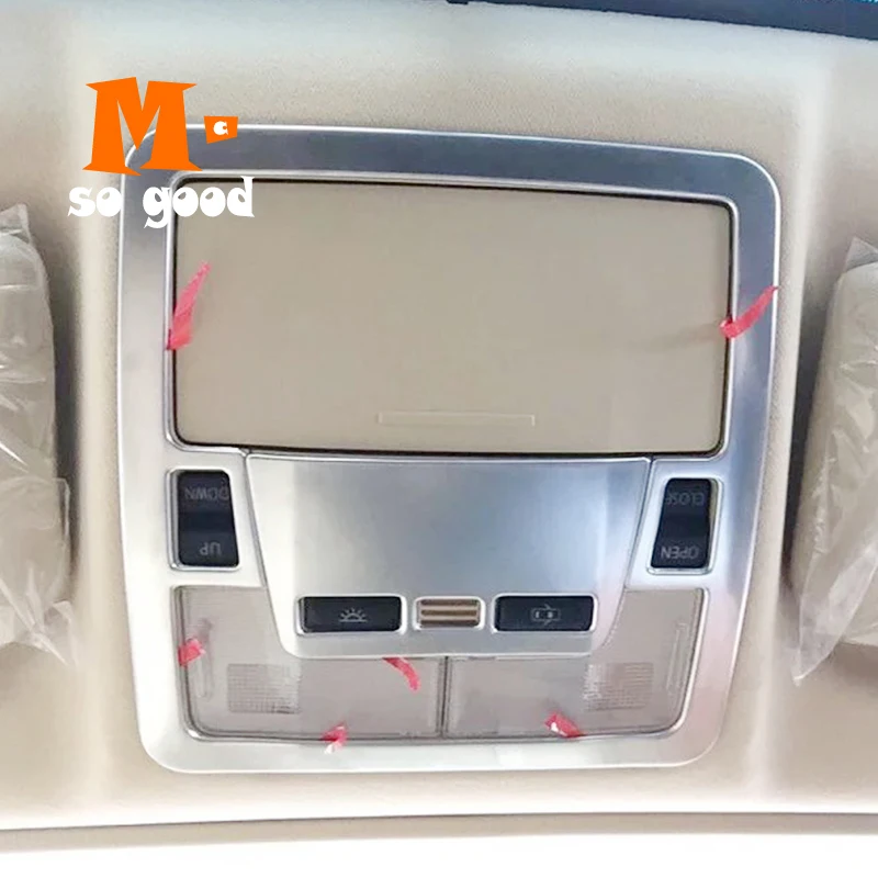 

2015 2016 2017 Accessories Car Front Reading Lampshade Panel Cover ABS Matte for Toyota Camry Trim Interior Mouldings shell