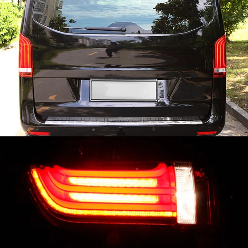 LED Tail Rear Lamp Lights Case For VITO V250 V260 Taillights LED Rear Lamp LED Water Flash Signal light