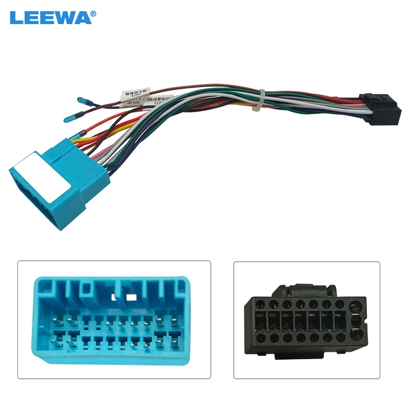 

LEEWA Car Audio Wiring Harness For Chevrolet Orlando Cavalier Aftermarket 16pin CD/DVD Stereo Installation Wire Adapter #CA7038