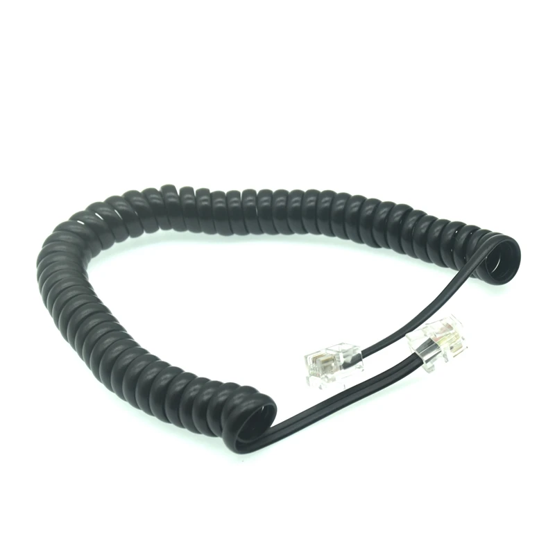 RJ11 Cable Telephone Extension Cord Lead Phone Coiled Cable Wire Line 4P4C Plug RJ11 Spring Cable 1.5m 2.5m