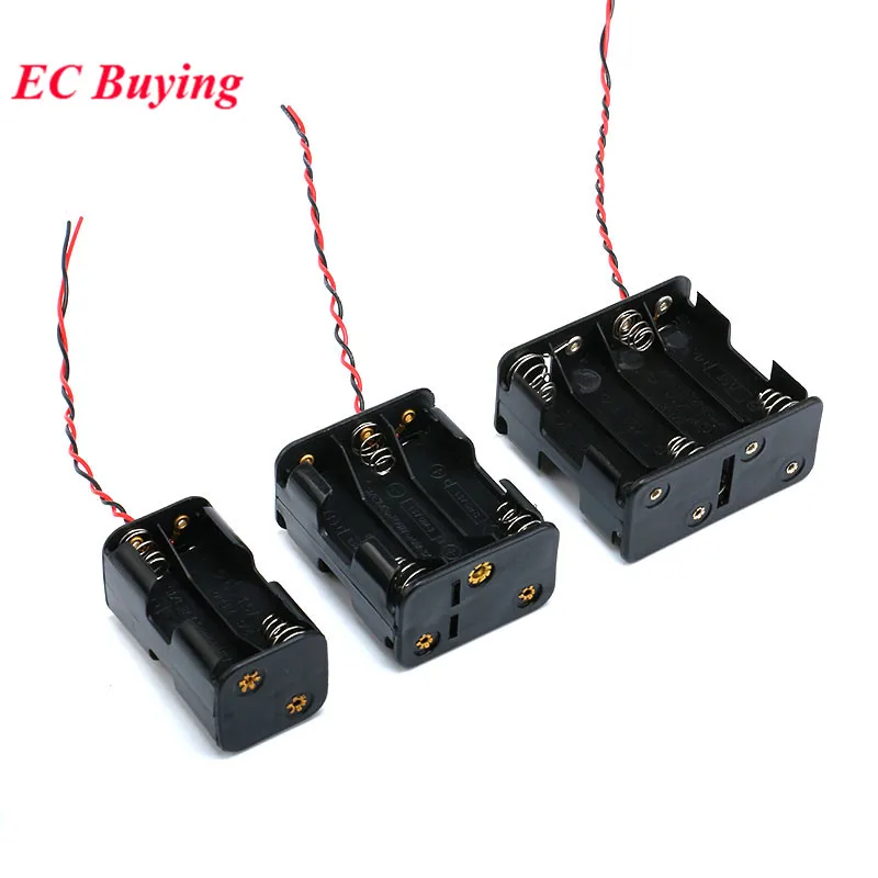 AA Battery Holder Case Box Double-sided 4AA 6AA 8AA Slots DIY Battery Case 6V/9V/12V
