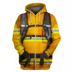 COLDKER Feuerwehrmann Kostüm Männer Frauen Kleidung Hoodie Unisex Fireman Cosplay 3d hoodies Casual Kleidung Plus Größe XS-7XL