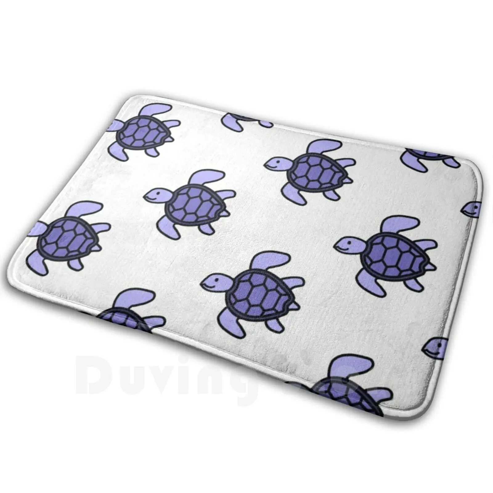 Purple Turtle! Carpet Mat Rug Cushion Soft Sea Turtle Vsco Asthetic Turtle Tortoise Purple Purple Asthetic