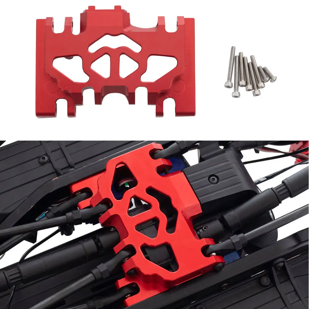 TRX-4 Aluminum Alloy Bumper Mount Servo Stand Motor Heat Sink Base Gearbox Mount Base for 1/10 RC Crawler TRX4 Defender